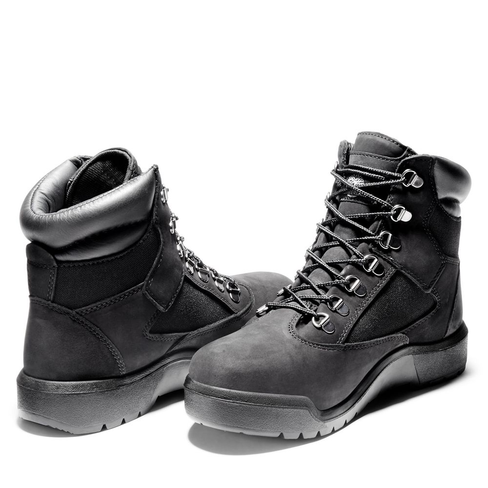 Botas 6-Inch Timberland Argentina Hombre - 6-Inch Waterproof Field - Negras - GTUSKW-058